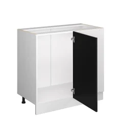 Vicco Universal Armoire dangle Noir Haute brillance 86cm avec porte, sans PT