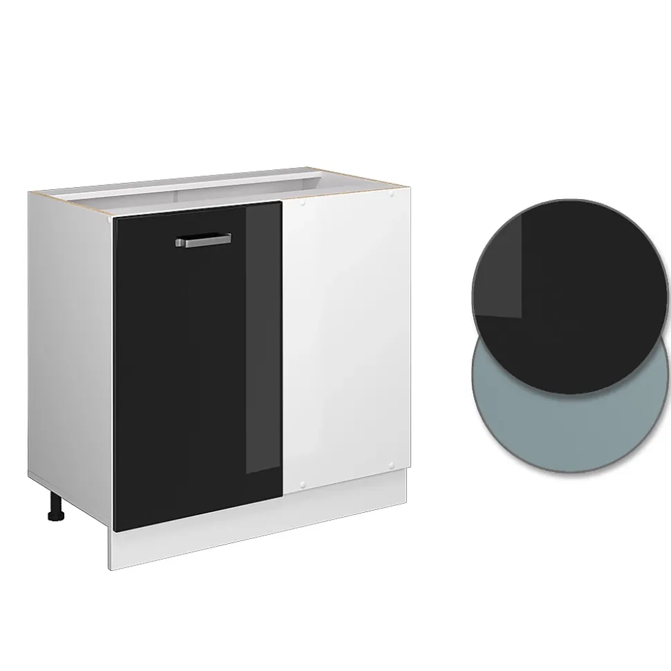 Vicco Universal Armoire dangle Noir Haute brillance 86cm avec porte, sans PT