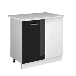 Vicco Universal Armoire dangle Noir Haute brillance 86cm avec porte, avec PT