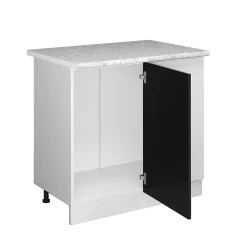 Vicco Universal Armoire dangle Noir Haute brillance 86cm avec porte, avec PT