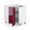 Vicco Universal Armoire dangle Rouge bordeaux Haute brillance 75.6cm avec porte, sans PT