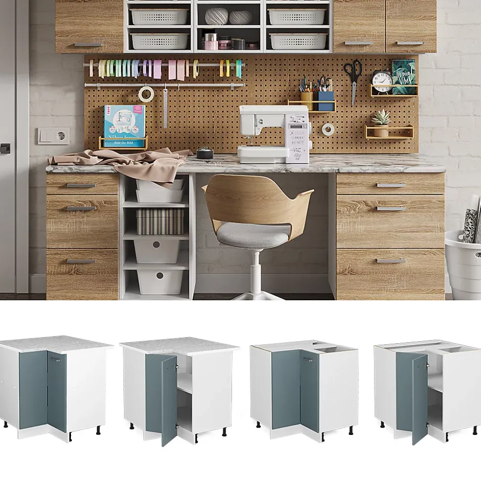Vicco Universal Armoire dangle Bleu-gris 75.6cm avec porte, avec PT