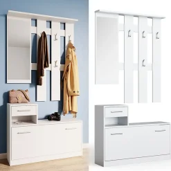 Vicco Vestiaire Blanc 25x191cm