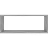 VIDAXL - Etagere murale cube 6 pcs - Bois d ingenierie - Gris beton - 60x15x23 cm - Charge 40 kg