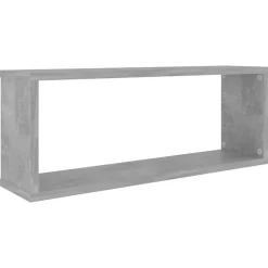 VIDAXL - Etagere murale cube 6 pcs - Bois d ingenierie - Gris beton - 60x15x23 cm - Charge 40 kg