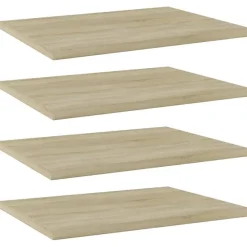 VIDAXL - Panneaux de bibliothèque 4 pcs - Bois d ingenierie - Finition chene Sonoma - 40x30x1 5 cm