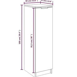 vidaXL Armoire à chaussures Chêne Sonoma 30x35x100cm Bois d'ingénierie 811433