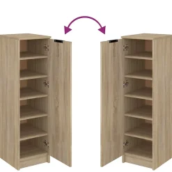 vidaXL Armoire à chaussures Chêne Sonoma 30x35x100cm Bois d'ingénierie 811433