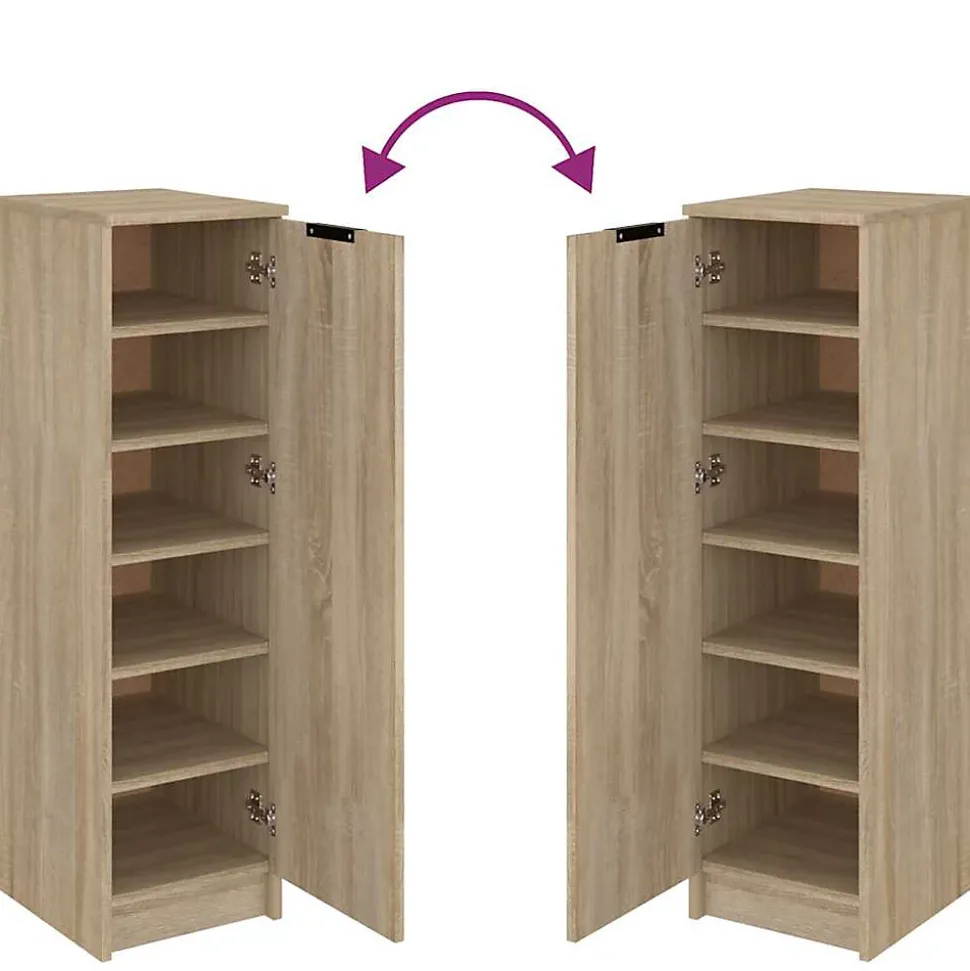 vidaXL Armoire à chaussures Chêne Sonoma 30x35x100cm Bois d'ingénierie 811433