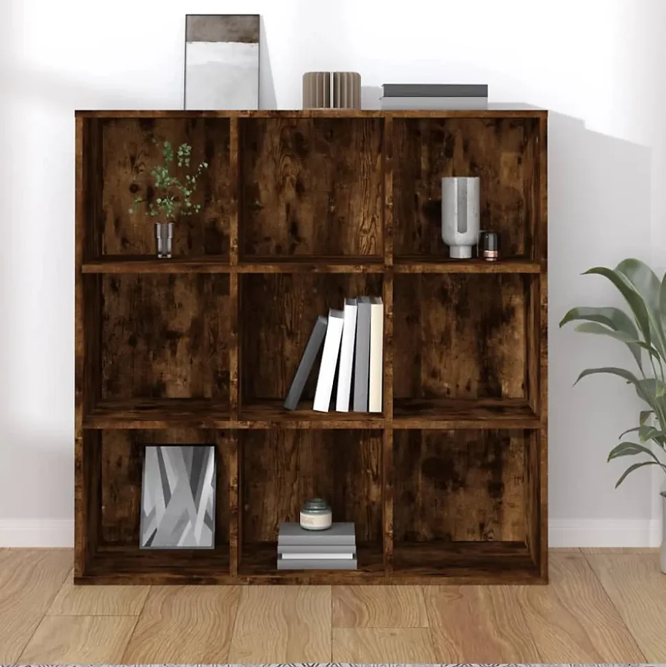 VidaXL Armoire à livres Chêne fumé 98x30x98 cm 815450