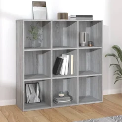 VidaXL Armoire à livres Sonoma gris 98x30x98 cm 815451