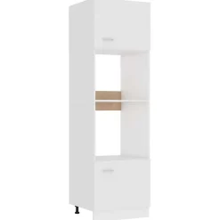 vidaXL Armoire à Micro-ondes, Armoire de Cuisine avec étagère, Meuble de Rangement Salle à Manger Maison Intérieur, Blanc 802546