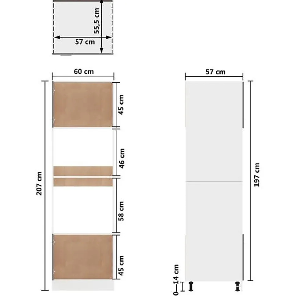 vidaXL Armoire à Micro-ondes, Armoire de Cuisine avec étagère, Meuble de Rangement Salle à Manger Maison Intérieur, Blanc 802546