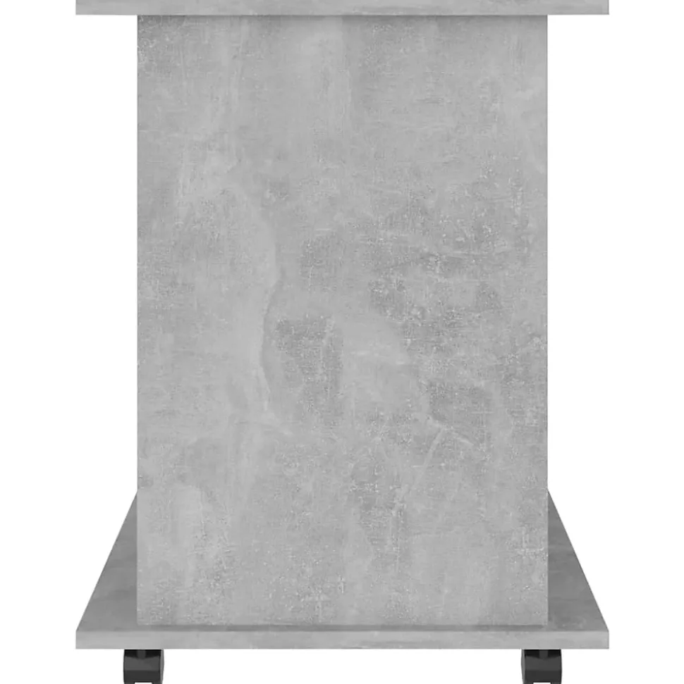 vidaXL Armoire à roulettes Gris béton 60x45x60 cm Aggloméré