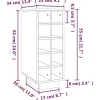 vidaXL Armoire à vin Blanc 23x34x61 cm Bois de pin massif 820972
