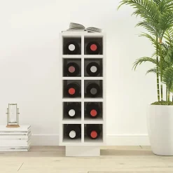 vidaXL Armoire à vin Blanc 23x34x61 cm Bois de pin massif 820972