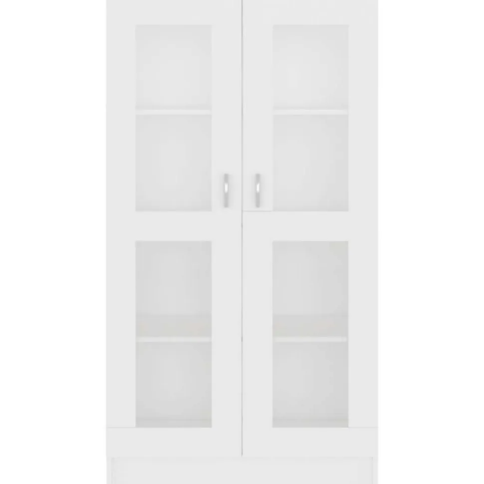 vidaXL Armoire à vitrine Blanc 82,5x30,5x150 cm Bois d'ingénierie 802759