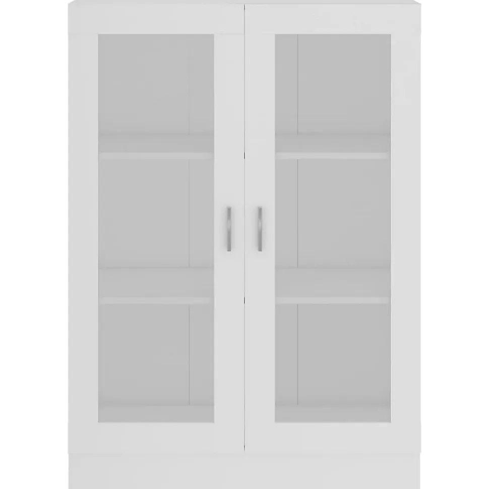 VidaXL Armoire à vitrine Blanc 82,5x30,5x115 cm Bois d'ingénierie 802750