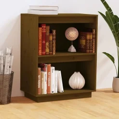 vidaXL Armoire console, Marron miel 60x34x75 cm Bois de pin solide