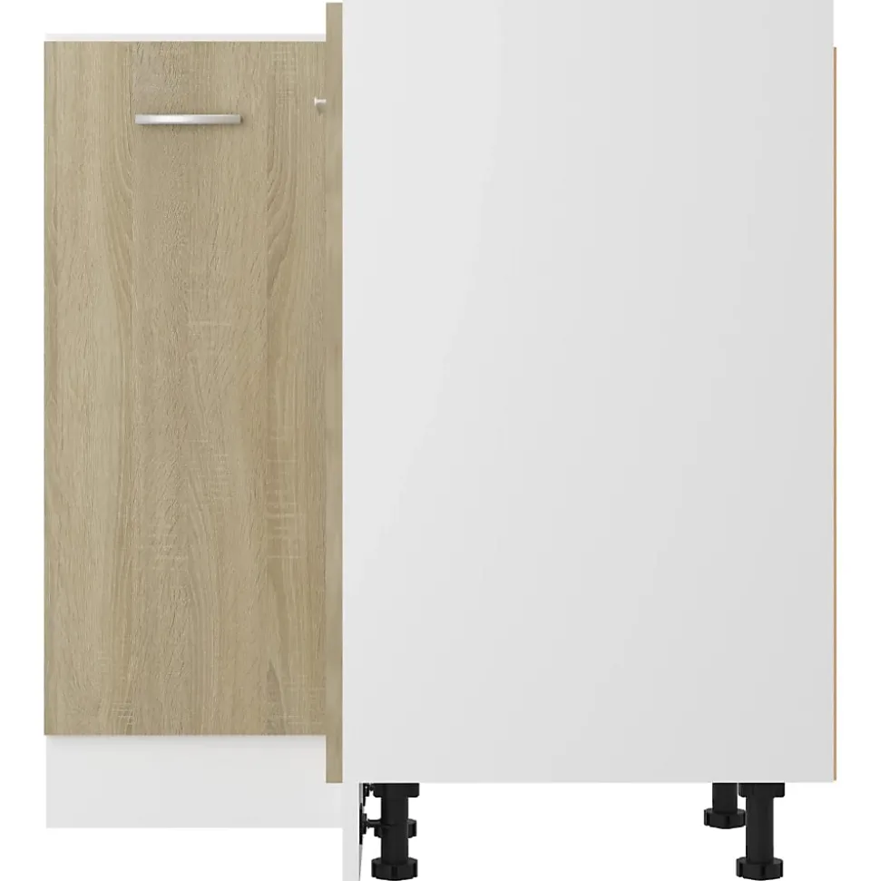 vidaXL Armoire de Plancher d'Angle, Armoire de Rangement avec étagère, Meuble de Cuisine Salle à Manger Maison Intérieur, 802492