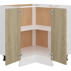 vidaXL Armoire de Plancher d'Angle, Armoire de Rangement avec étagère, Meuble de Cuisine Salle à Manger Maison Intérieur, 802492