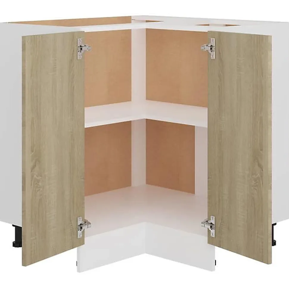 vidaXL Armoire de Plancher d'Angle, Armoire de Rangement avec étagère, Meuble de Cuisine Salle à Manger Maison Intérieur, 802492