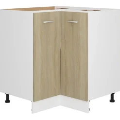 vidaXL Armoire de Plancher d'Angle, Armoire de Rangement avec étagère, Meuble de Cuisine Salle à Manger Maison Intérieur, 802492