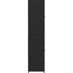 vidaXL Armoire de rangement de jardin Noir 59x40x180 cm Résine tressée 319872