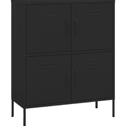 vidaXL Armoire de rangement, Noir 80x35x101,5 cm Acier