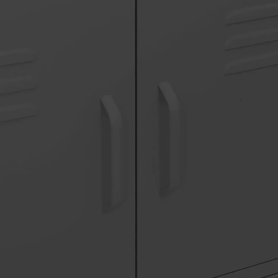 vidaXL Armoire de rangement, Noir 80x35x101,5 cm Acier