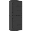 vidaXL Armoire de rangement d'extérieur gris et noir 65x37x165 cm PP 364200