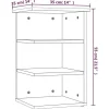vidaXL Armoire latérale Noir 35x35x55 cm Aggloméré