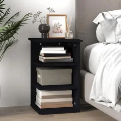 vidaXL Armoire latérale Noir 35x35x55 cm Aggloméré