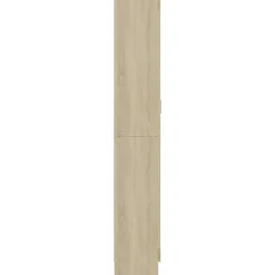vidaXL Armoire Vitrine, Meuble de Rangement avec Compartiment, étagère de Salon Salle de Séjour Chambre Intérieur, Chêne 802771