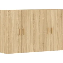 vidaXL Armoires murales 2 pcs chêne sonoma bois d'ingénierie 3197875