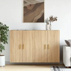 vidaXL Armoires murales 2 pcs chêne sonoma bois d'ingénierie 3197875