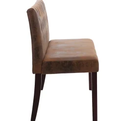 vidaXL Banc 148,5 cm Marron Similicuir daim