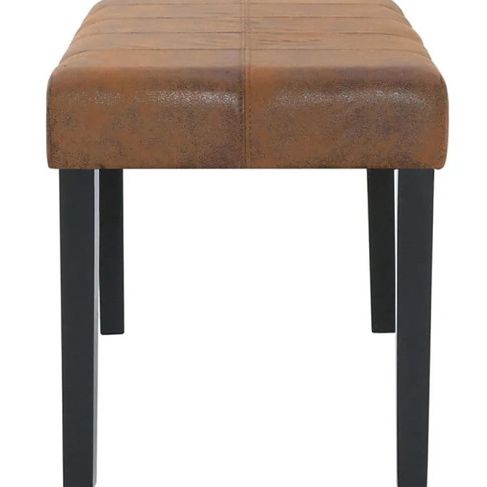 vidaXL Banc 106 cm Marron Similicuir daim