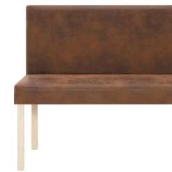 vidaXL Banc 139,5 cm Marron Similicuir daim
