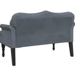 vidaXL Banc avec Coussins, Canapé avec Accoudoir et Dossier, Banquette avec Pieds en Bois, Siège de Salon Salle de Séjour, 372141