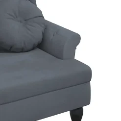 vidaXL Banc avec Coussins, Canapé avec Accoudoir et Dossier, Banquette avec Pieds en Bois, Siège de Salon Salle de Séjour, 372141