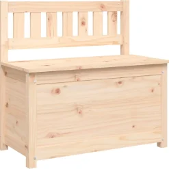 vidaXL Banc, Banc de Rangement avec Dossier, Coffre de Rangement pour Entrée, Meuble de Salon Salle de Séjour, Moderne, Bois 82354