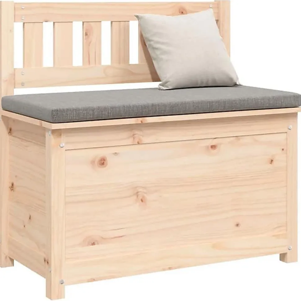 vidaXL Banc, Banc de Rangement avec Dossier, Coffre de Rangement pour Entrée, Meuble de Salon Salle de Séjour, Moderne, Bois 82354