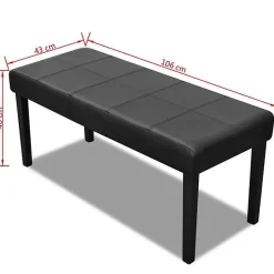 vidaXL Banc en cuir synthétique de haute qualité Noir
