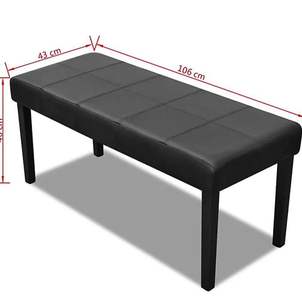 vidaXL Banc en cuir synthétique de haute qualité Noir