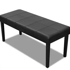 vidaXL Banc en cuir synthétique de haute qualité Noir