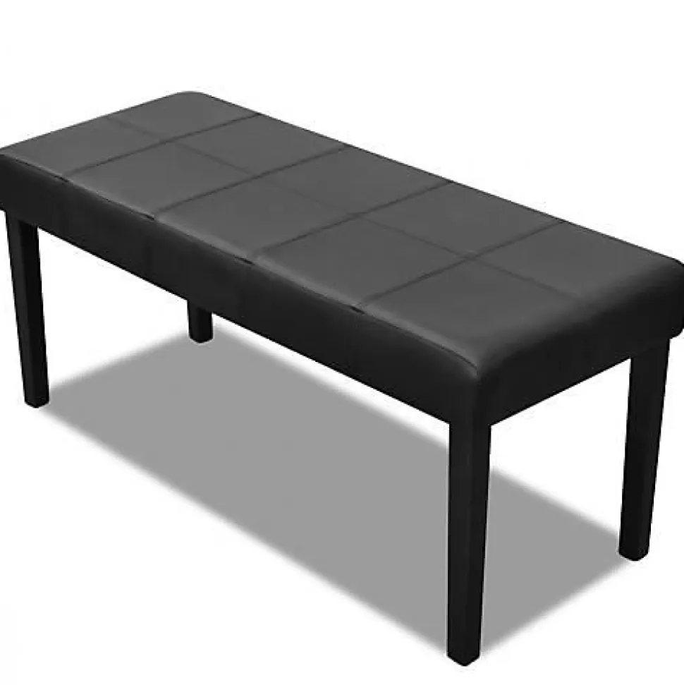 vidaXL Banc en cuir synthétique de haute qualité Noir