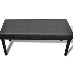 vidaXL Banc en cuir synthétique de haute qualité Noir