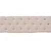 vidaXL Banc Lin Bois massif 110 x 38 x 48 cm Blanc crème
