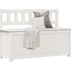 vidaXL Banc Siège de Salon Banc d'Entrée Banc de Rangement Meuble de Salle de Séjour Maison Intérieur Blanc 110x41x76,5 cm 823555